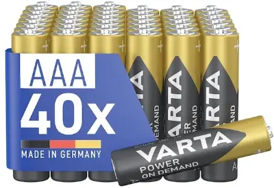 🔋 40x VARTA Batterien AAA für 12,48€ (statt 20€) 👉 0,31€ pro Batterie