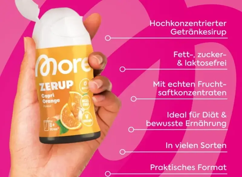 MORE Zerup Capri Orange 65ml vegan für 4,27€ (statt 6€)