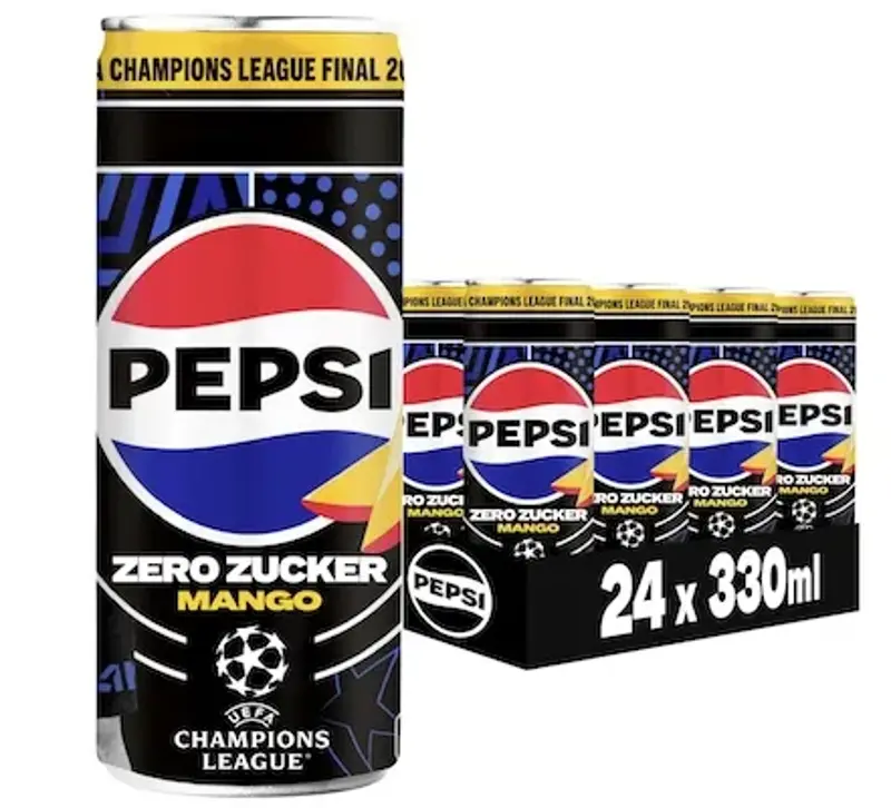 🥭 24x Pepsi Zero Zucker Mango für 14,99€ (statt 19€) – nur 0,63€/Dose
