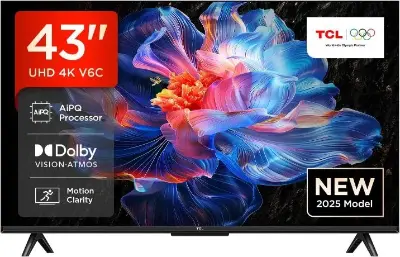 📺 TCL 43V6C 43″ UHD HDR Direct smart Google TV für 209€ (statt 249€)