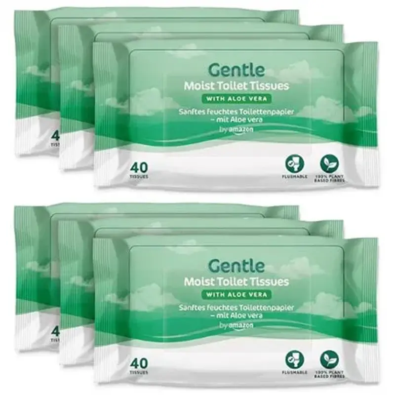 🧻 4 x 6er Pack by Amazon Sanftes feuchtes Toilettenpapier mit Aloe Vera ab 17€ (statt 28€)