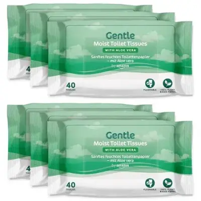 🧻 4 x 6er Pack by Amazon Sanftes feuchtes Toilettenpapier mit Aloe Vera ab 17€ (statt 28€)