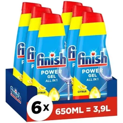 🍽️ 6x Finish Power Gel Citrus Geschirrspülmittel, 650ml ab 23,39€ (statt 30€)