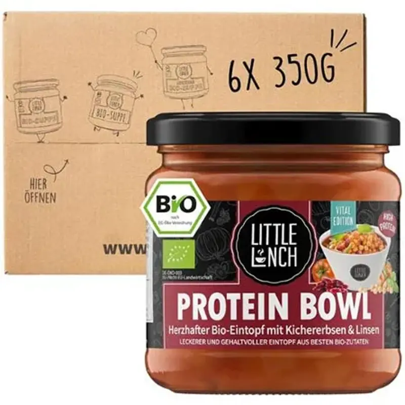 🍲 6er Pack Little Lunch Bio Protein Bowl, je 350g ab 15,25€ (statt 20€)