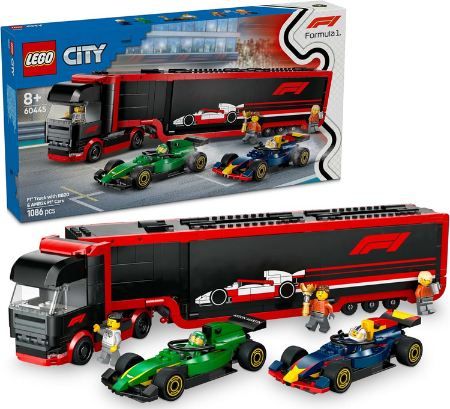 🏎️ LEGO 60445 City F1 Transporter mit RB20 & AMR24 F1 Autos für 58,59€ (statt 70€)
