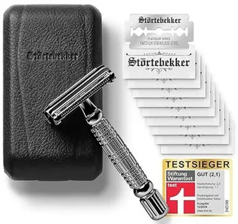 🪒 Störtebekker Premium Rasierhobel inkl. Klingen + Etui für 33,99€ (statt 40€)
