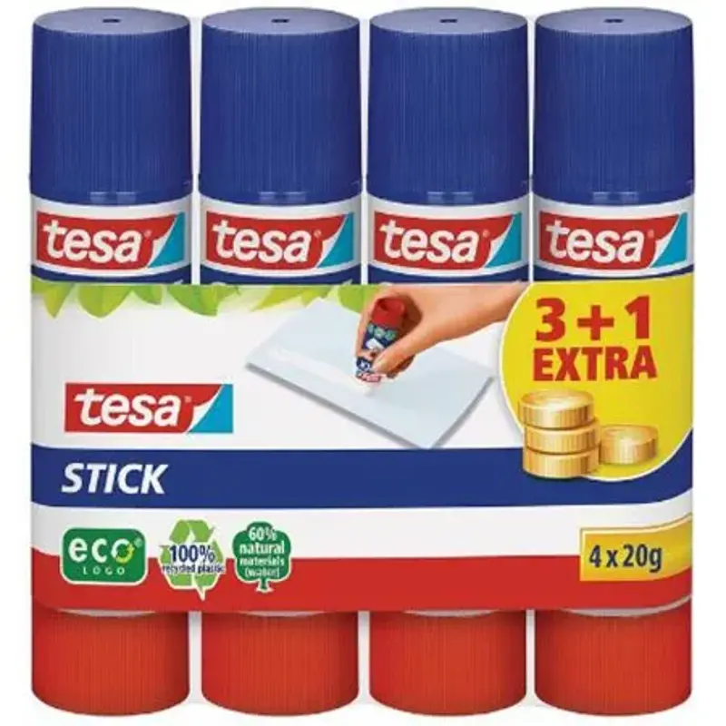 4er Pack tesa Stick ecoLogo Klebestift je 20g für 3,40€ (statt 6€)