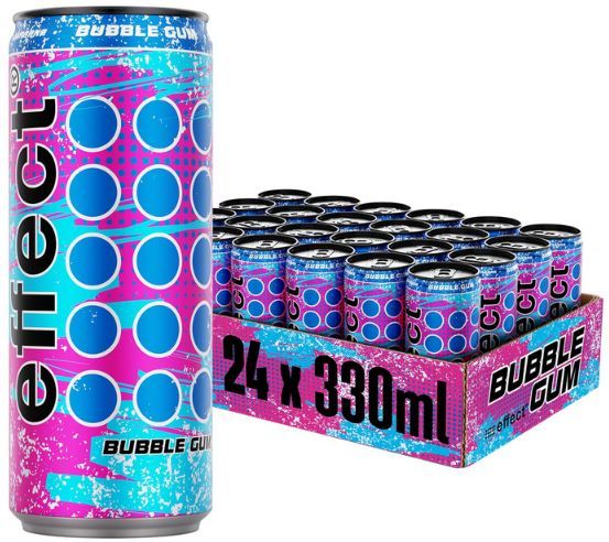 🥤 24x effect Energy Drink Bubble Gum je 0,33L für 16,74€ (statt 24€) ➡️ 0,69€ pro Dose