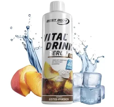 🍑 500 ml Best Body Nutrition Vital Drink ZEROP Eistee-Pfirsich ab 5€ (statt 9€)