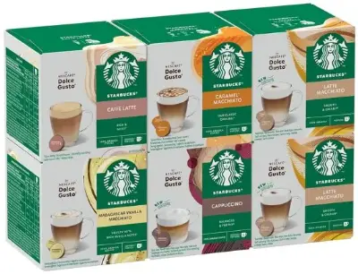 ☕ 6x 12er Pack Starbucks White Cup Variety Pack ab 26,99€ (statt 38€)