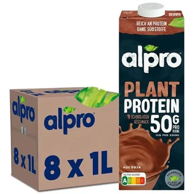 🥛🍫 8x 1 Liter Alpro Proteindrink Soja Schokolade ab 18,92€ (statt 25€)