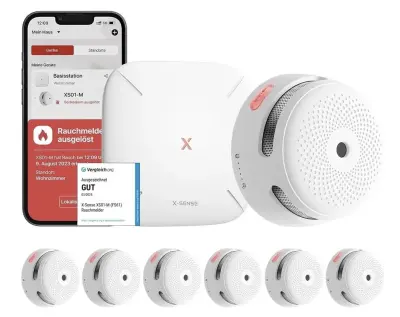 🔥 6er X-Sense Smart Rauchmelder mit Basisstation & TÜV-Zertifikat für 111,99€ (statt 130€)