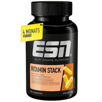 💊 ESN Vitamin Stack Multivitamin Kapseln, 120 Stück ab 14,15€ (statt 22€)