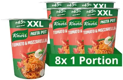 🍝 8x Knorr Pasta Pot Tomato & Mozzarella XXL ab 6,63€ (statt 12€) – 0,83€ je Becher!