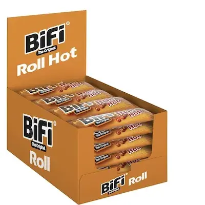 Über 1kg! 🌭 24x BiFi Roll Hot Salami Snack mit 🌶️ Chili & Paprika je 45g für 27€ (statt 32€)