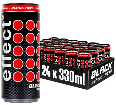 🥤 4x 24x effect Energy BLACK ACAI, 0,33L für 57,62€ (statt 105€) – 0,60€ pro Dose