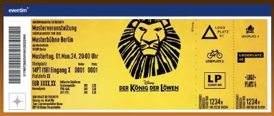 🔥 Crazy 🤯 König der Löwen Musical jedes 2. Ticket ab nur 25€ ➡️ Kat. 1 Premium nur 35€