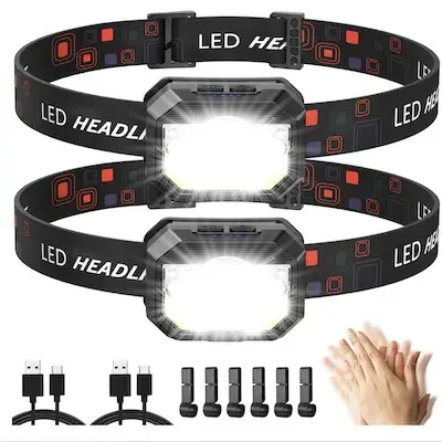 💡 2x Wiederaufladbare LED Stirnlampe für 8€ (statt 14€)