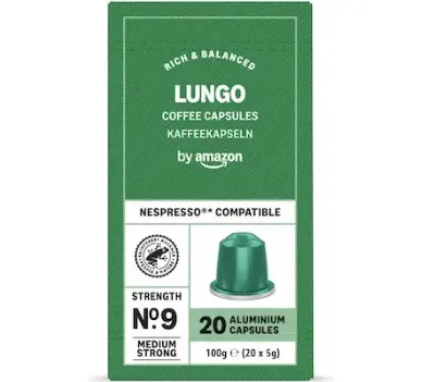☕️ 5x 20 by Amazon Lungo Nespresso-Kaffeekapseln für 14,79€ (statt 21€)