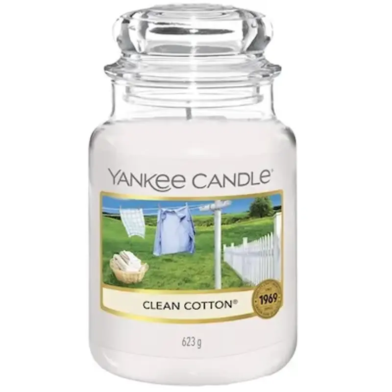 🧺 623g Yankee Candle Clean Cotton Duftkerze im Glas ab 21,37€ (statt 37€)