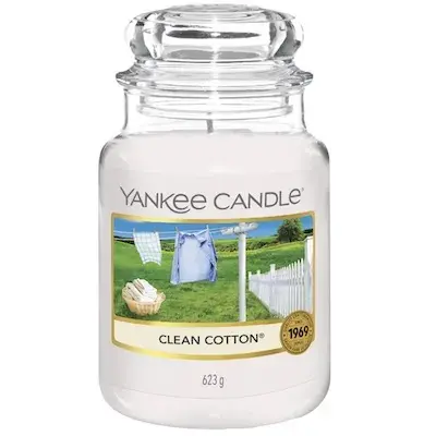 🧺 623g Yankee Candle Clean Cotton Duftkerze im Glas ab 21,37€ (statt 37€)