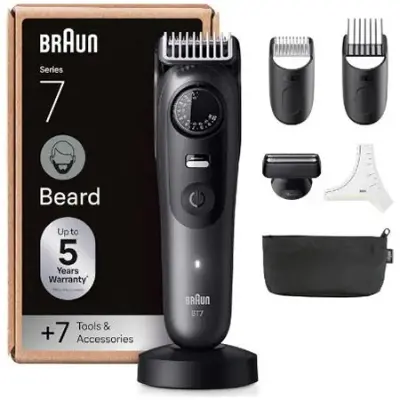 🧔🏻‍♂️ Braun Series 7 Barttrimmer mit 7 Zubehörteile für 66,99€ (statt 110€)