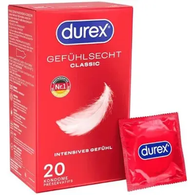 🍆 20er Pack Durex Gefühlsecht Classic Kondome ab 10€ (statt 15€)