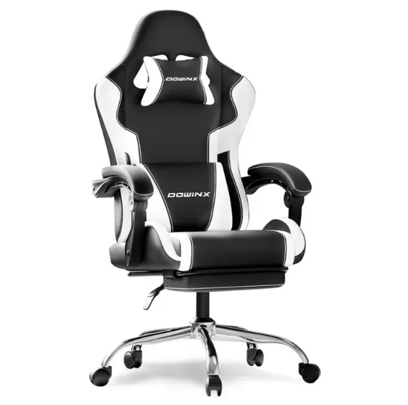 💺 Dowinx 66D58C Gamingstuhl mit Fußstütze und Massage Lendenstütze für 49,99€ (statt 100€)