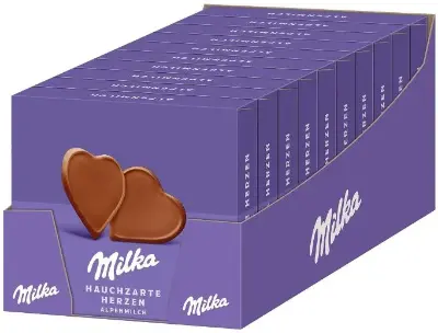 🫃 1,3kg 🍫 10er Pack Milka I love Milka Herzen, je 130g ab 18,83€ (statt 28€)