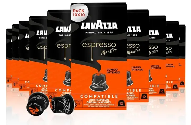 ☕ 10 x 10 Lavazza Lungo Intenso Espresso Nespresso Kapsel für 27,85€ (statt 40€)