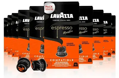 ☕ 10 x 10 Lavazza Lungo Intenso Espresso Nespresso Kapsel für 27,85€ (statt 40€)