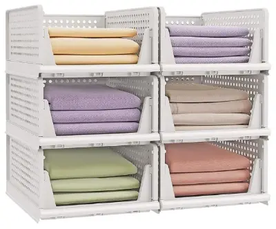👔 6x SONGMICS stapelbarer Schrank Organizer für 24,99€ (statt 33€)