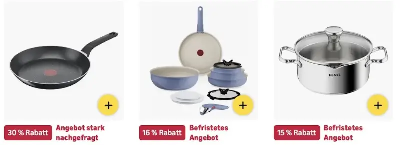 🍳 Amazon: Tefal Töpfe & Pfannen Sale z.B. 3-tlg. Pfannenset für 66€ (statt 83€)