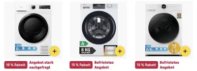 🔝🧺 Amazon: Waschmaschinen & Trockner im Sale z.B. Haier 8kg Waschmaschine für 330€ (statt 399€)