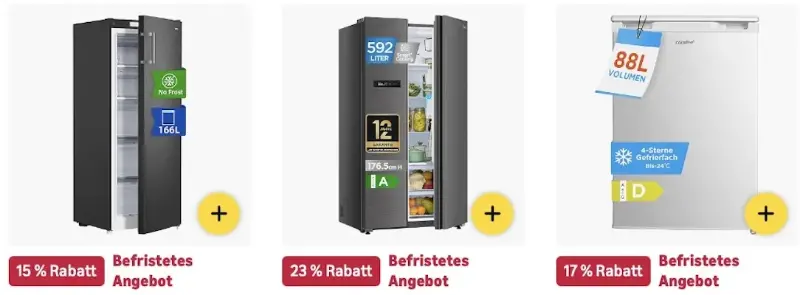 🥶 Amazon: Kühl- & Gefrierschränke Sale z.B. Comfee Side-by-Side mit 553L für 500€ (statt 590€)