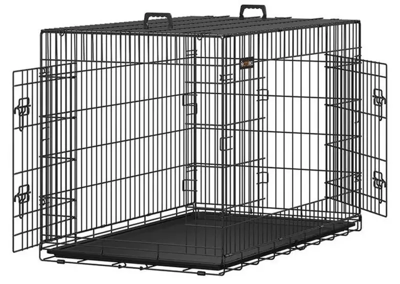🐕 Feandrea Tierkäfig XXL (122×74,5×80,5) mit 2 Türen für 46,99€ (statt 92€)