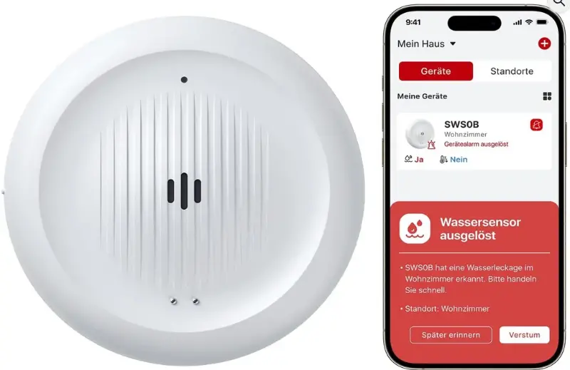 💧 X-SENSE SWS0B WLAN Wassermelder mit Frostwarnung 2-in-1 für 12,74€ (statt 21€)
