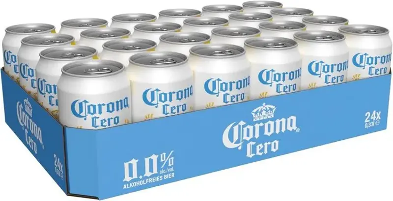 🍺 24er Pack Corona Cero 0,0% Alkoholfreies Dosenbier ab 19,94€ (statt 29€)