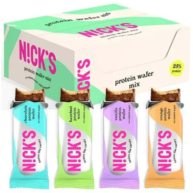 🍫 9er Pack NICKS Protein Low Carb Wafer Riegel Sport Mix ab 12,85€ (statt 19€)