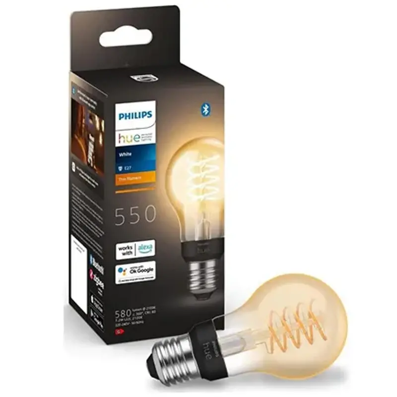 💡 Philips Hue White E27 Filament Lampe mit 550lm für 17,60€ (statt 20€)
