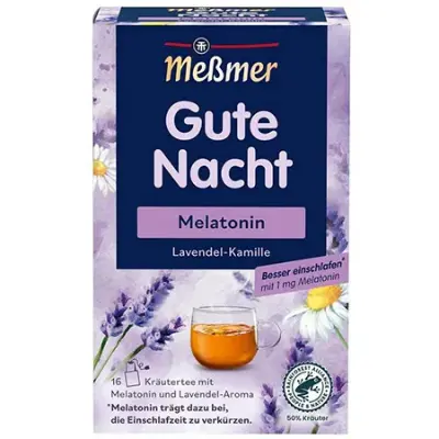 🍵 4 x 16er Pack Meßmer Gute Nacht Melatonin Kräutertee ab 8,96€ (statt 11€)