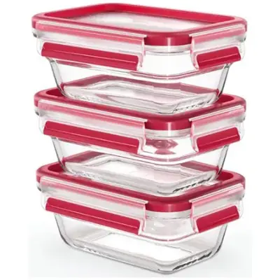 🍱 EMSA Clip & Close Glas Frischhaltedosen Set 450ml für 16,99€ (statt 22€)