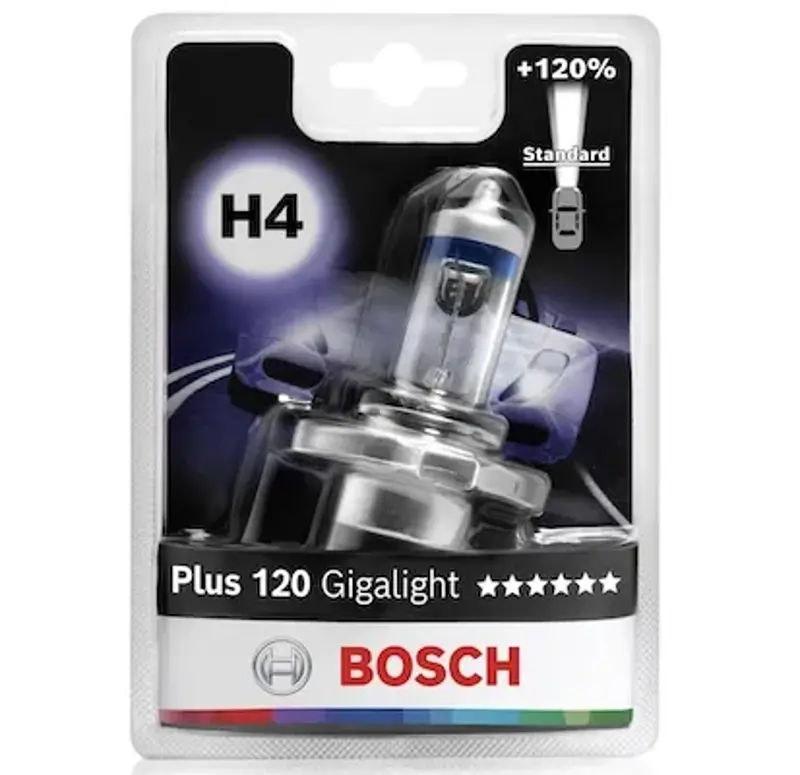 💡 Bosch H4 Plus 120 Gigalight Halogen-Glühlampe ab 7,99€ (statt 12€)