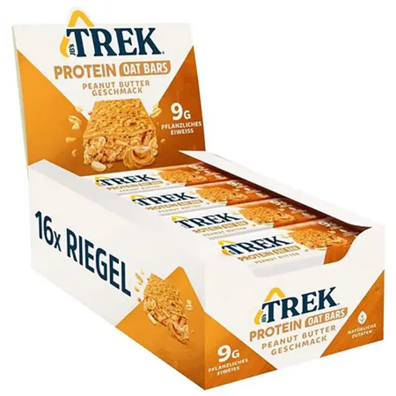 🥜 16er Pack JBs TREK Protein Haferriegel Peanut Butter ab 8,37€ (statt 19€)