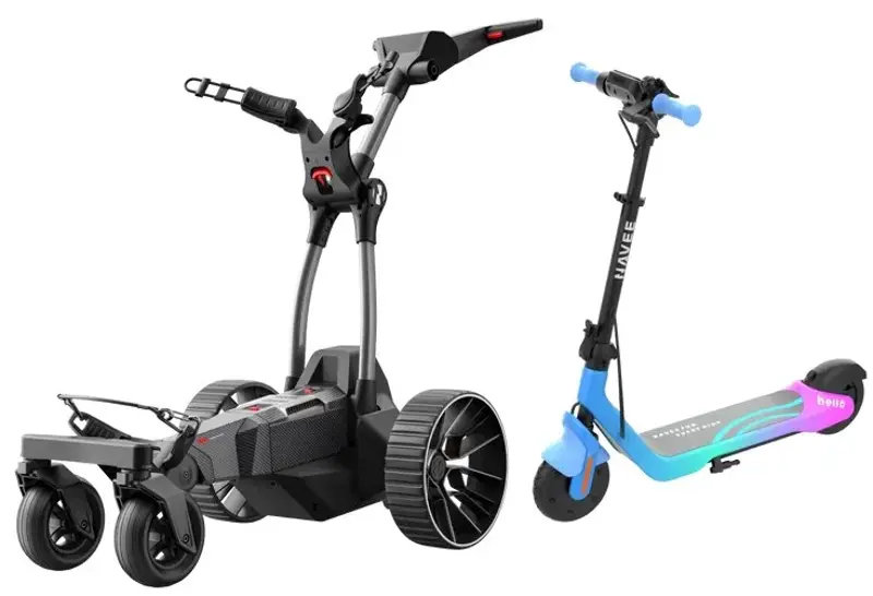 🏌️ NAVEE Birdie 3X elektr. Trolley mit KI Steuerung für 1.471,55€ (statt 1.648€) + K100 Max Scooter