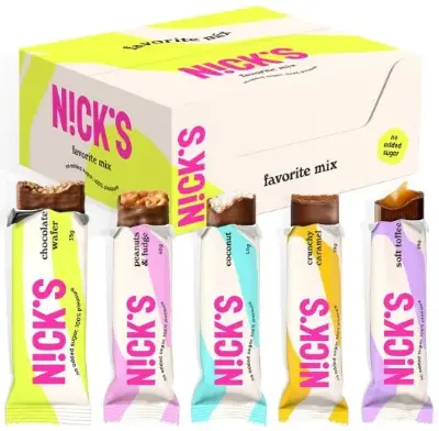 🍫 12er Pack NICKS Keto Riegel Favoriten Mix Box ab 13,65€ (statt 19€)