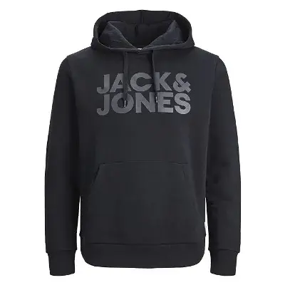 👔 Jack & Jones Jjecorp Noos Logo-Hoodie in Schwarz ab 16,99€ (statt 25€)
