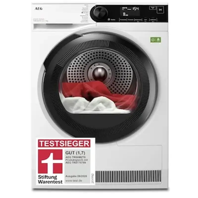 AEG TR8AMZ78 Wärmepumpentrockner mit 8kg für 729€ (statt 849€)