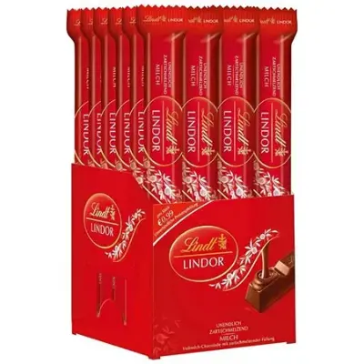 Fast 1kg! 🍫 24x Lindt Lindor Vollmilch Schokoladen-Sticks für 22,77€ (statt 30€)