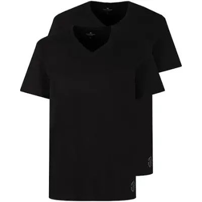 👕 2er Pack Tom Tailor T-Shirt mit V-Ausschnitt ab 6,40€ (statt 19€) XXL
